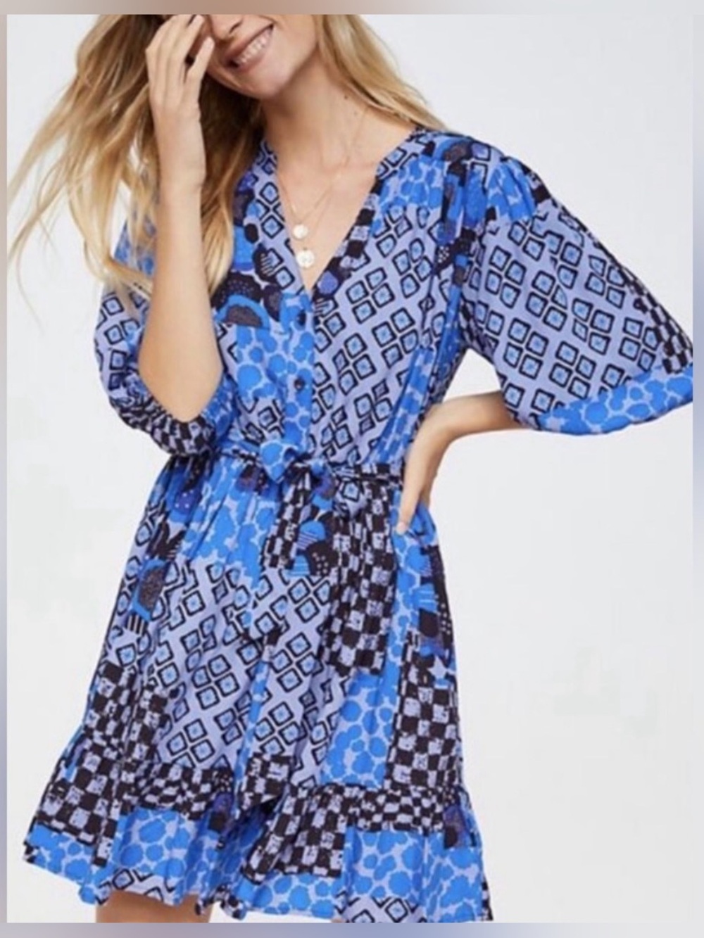 Anthropology Porridge V-Neck Dress